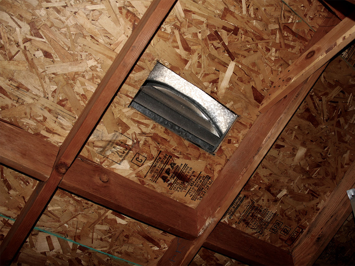 Clean debris in vents in attic and crawl spaces