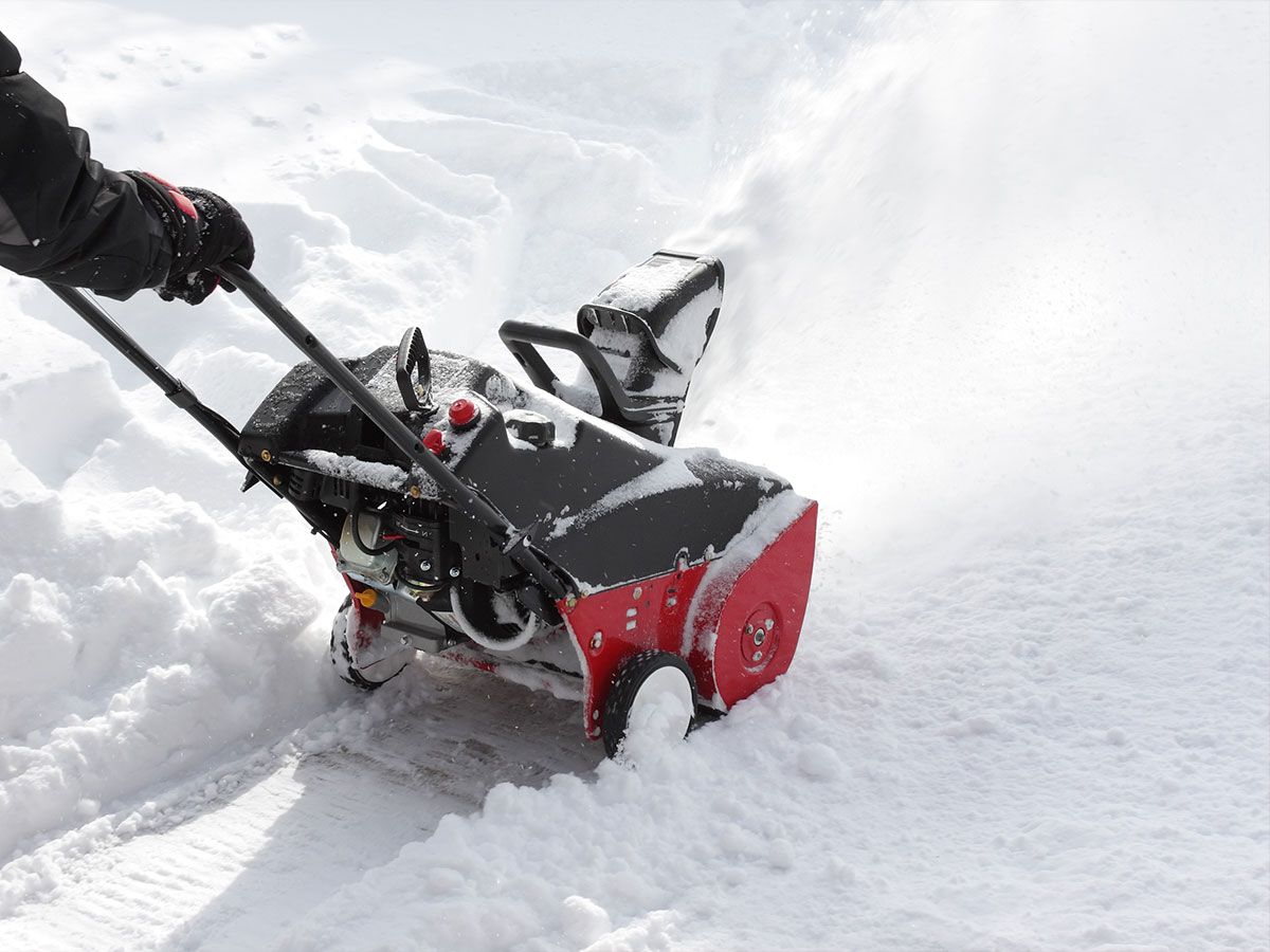Inspect snow blower to ensure proper operation