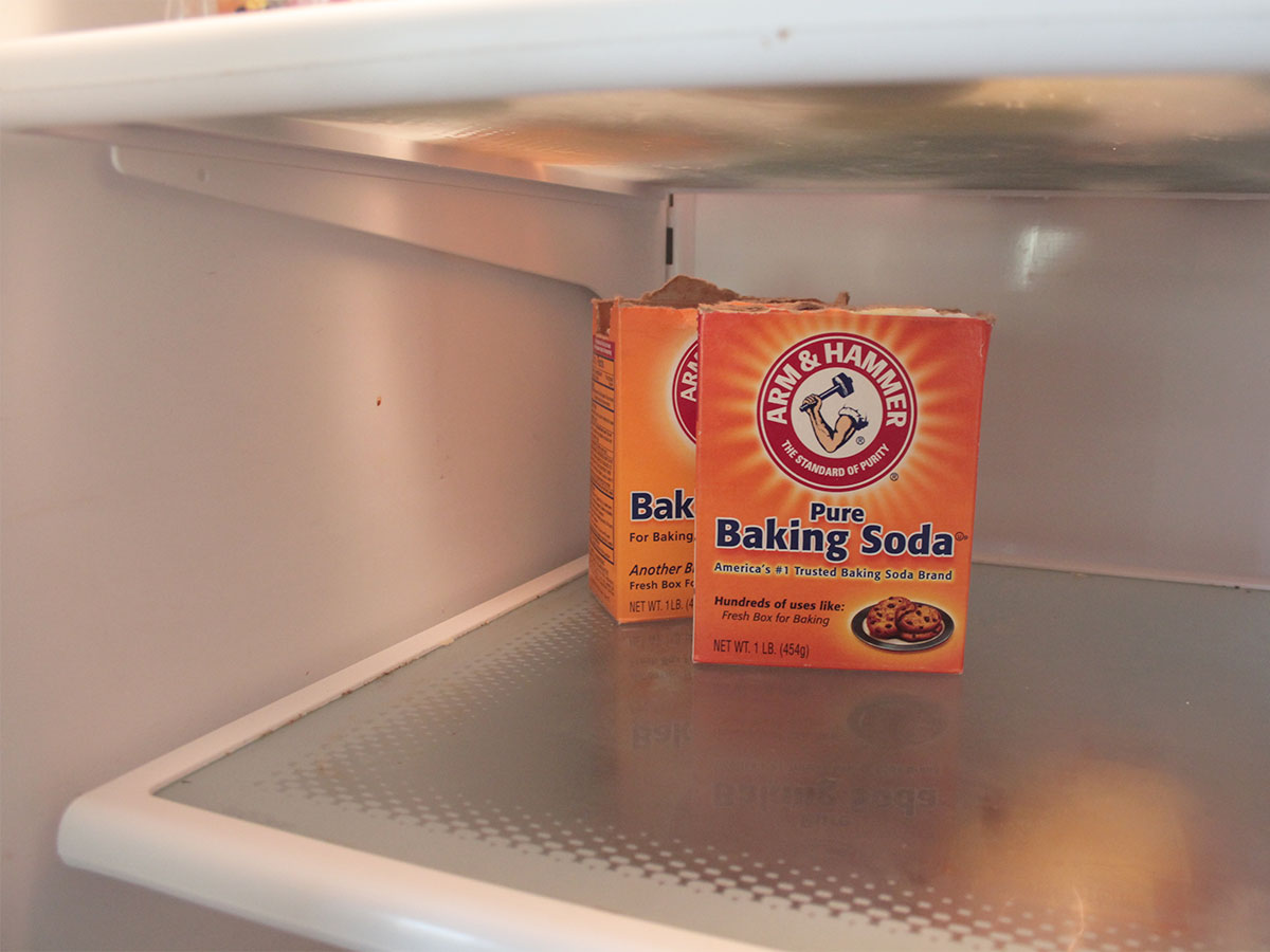 Replace baking soda in refrigerator and freezer