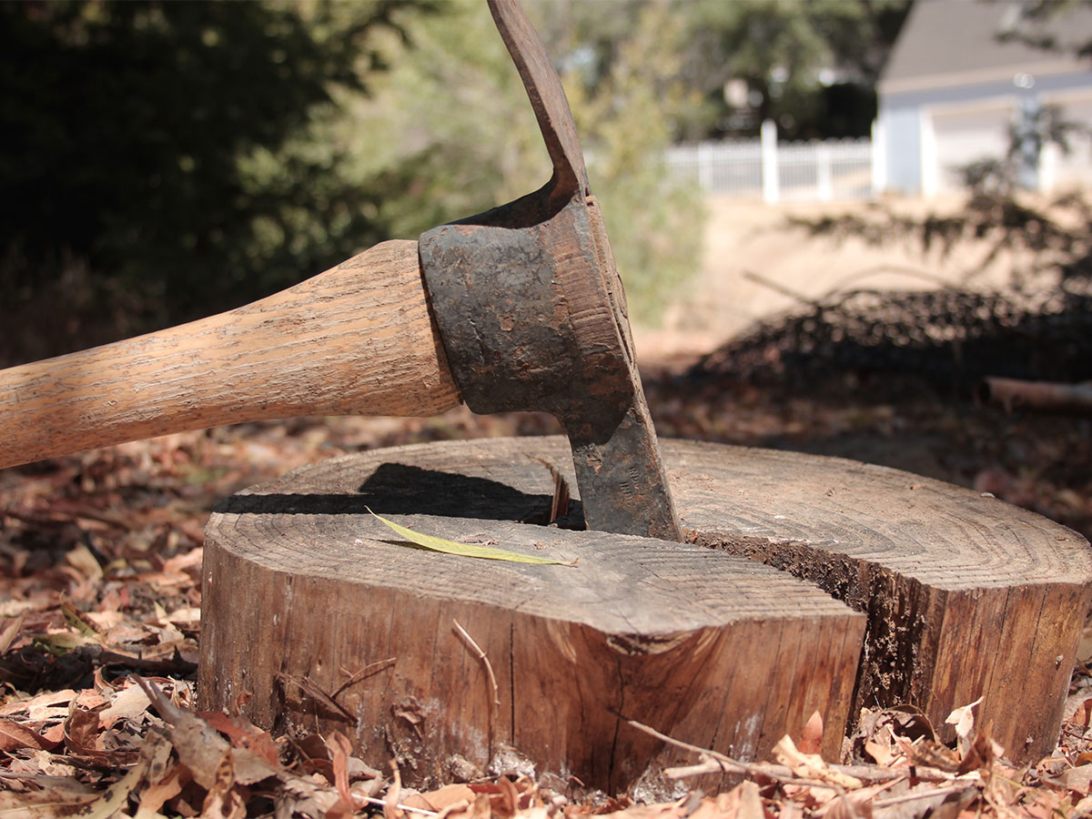 Chop wood for wood burning fireplaces