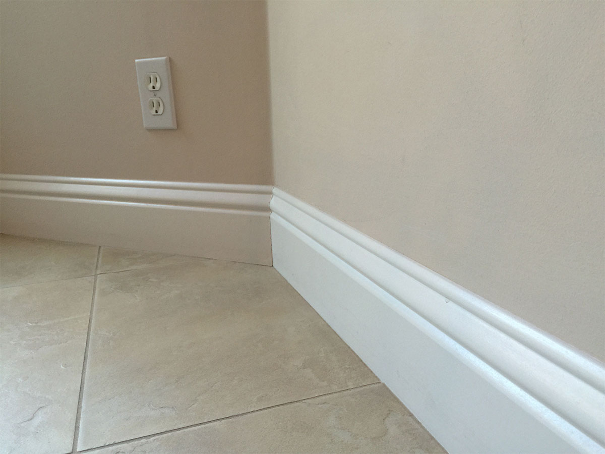 Clean baseboards, doorways and moldings