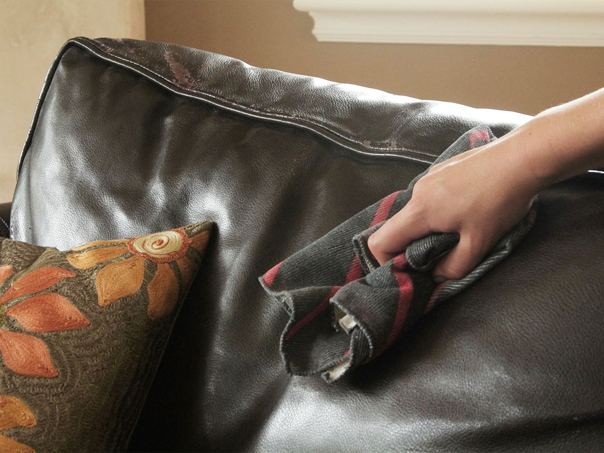 Clean leather furniture