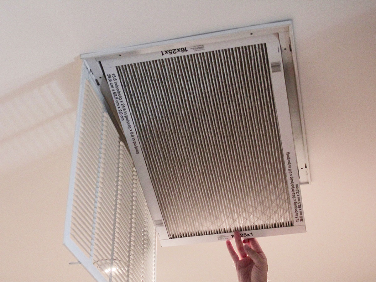 Replace central air conditioning filters