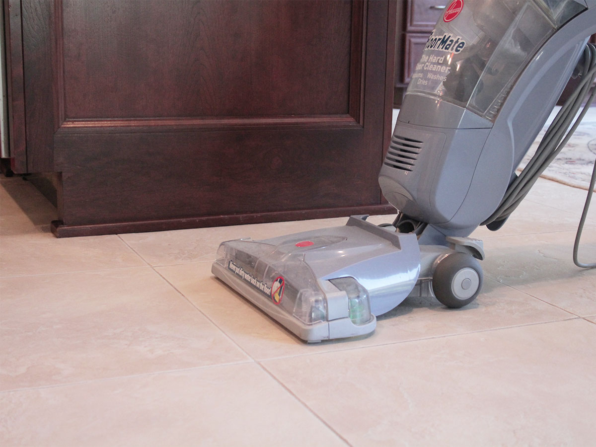 Steam clean tile flooring