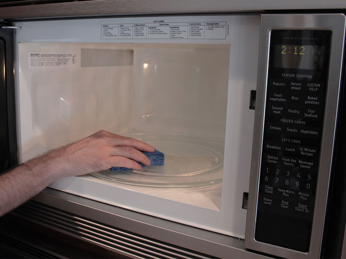 Wipe the inside of the oven, microwave, and toaster oven